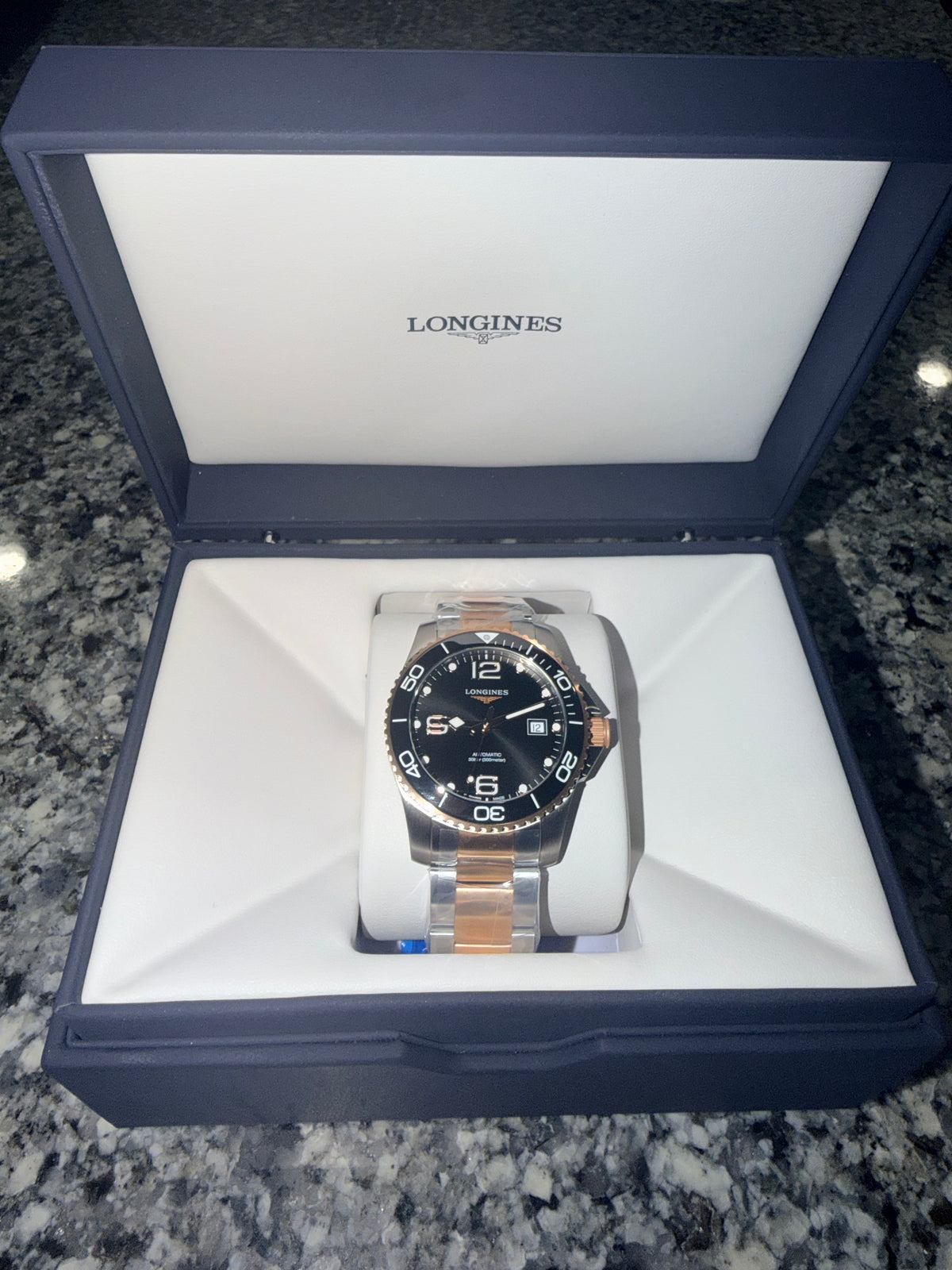 LONGINES HydroConquest Automatic 41mm Black Dial Two-Tone - L3.781.3.58.7 - New