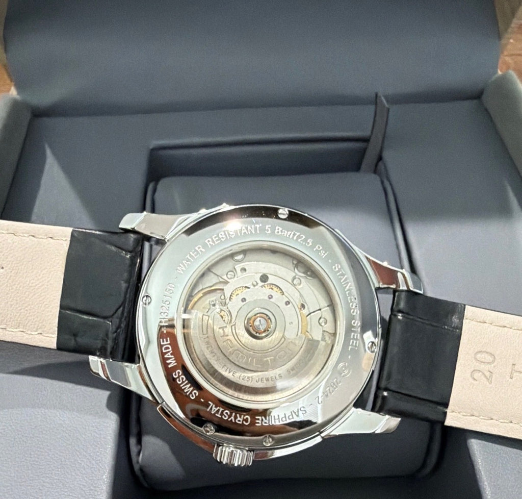 Hamilton Jazzmaster Viewmatic Automatic Silver Dial Leather Watch – H32515555 - New