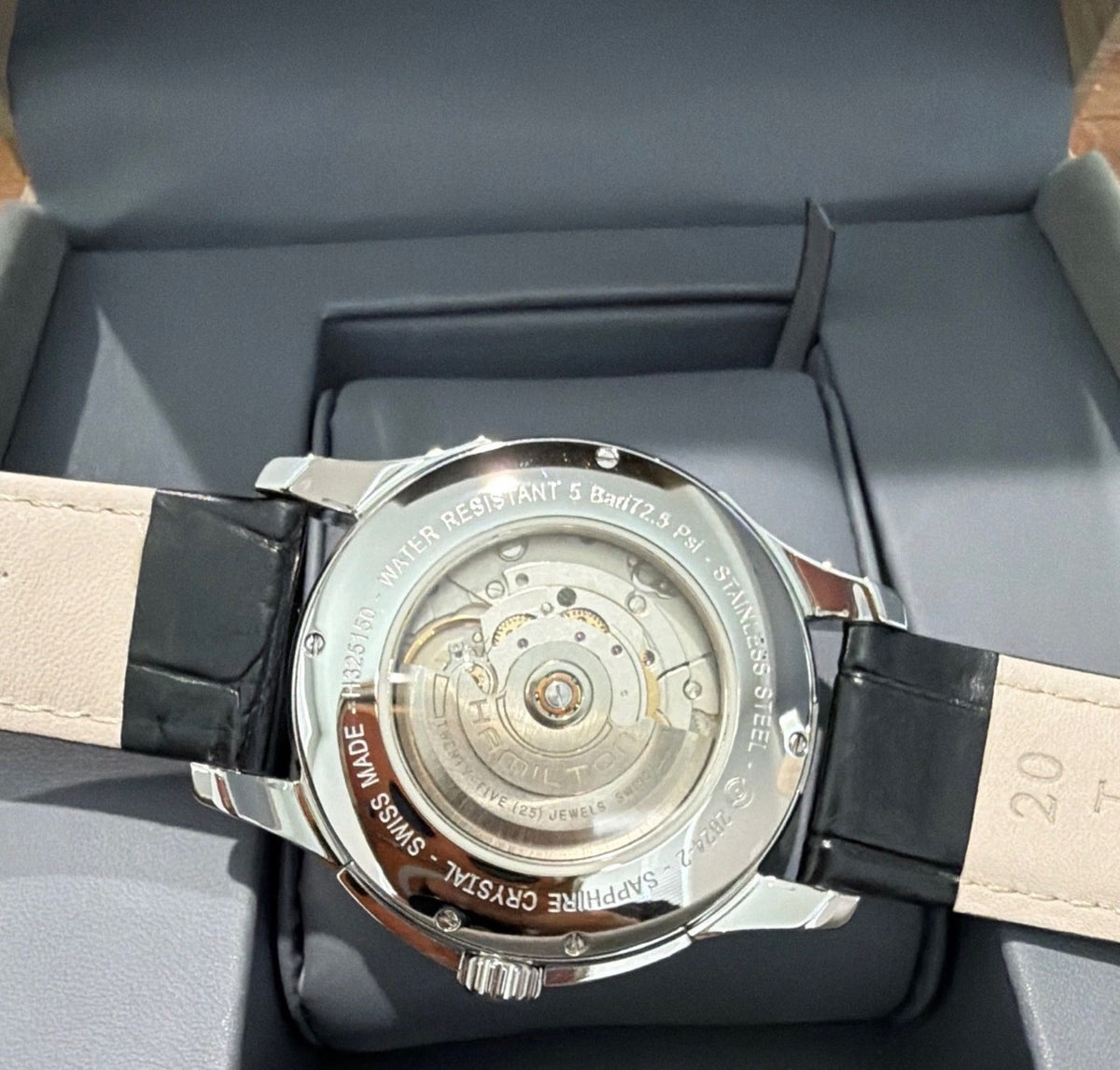 Hamilton Jazzmaster Viewmatic Automatic Silver Dial Leather Watch – H32515555 - New