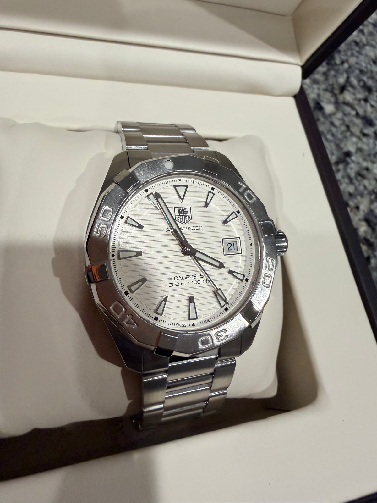 TAG Heuer Aquaracer 300M Calibre 5 Automatic Silver Dial WAY2111.BA0910
