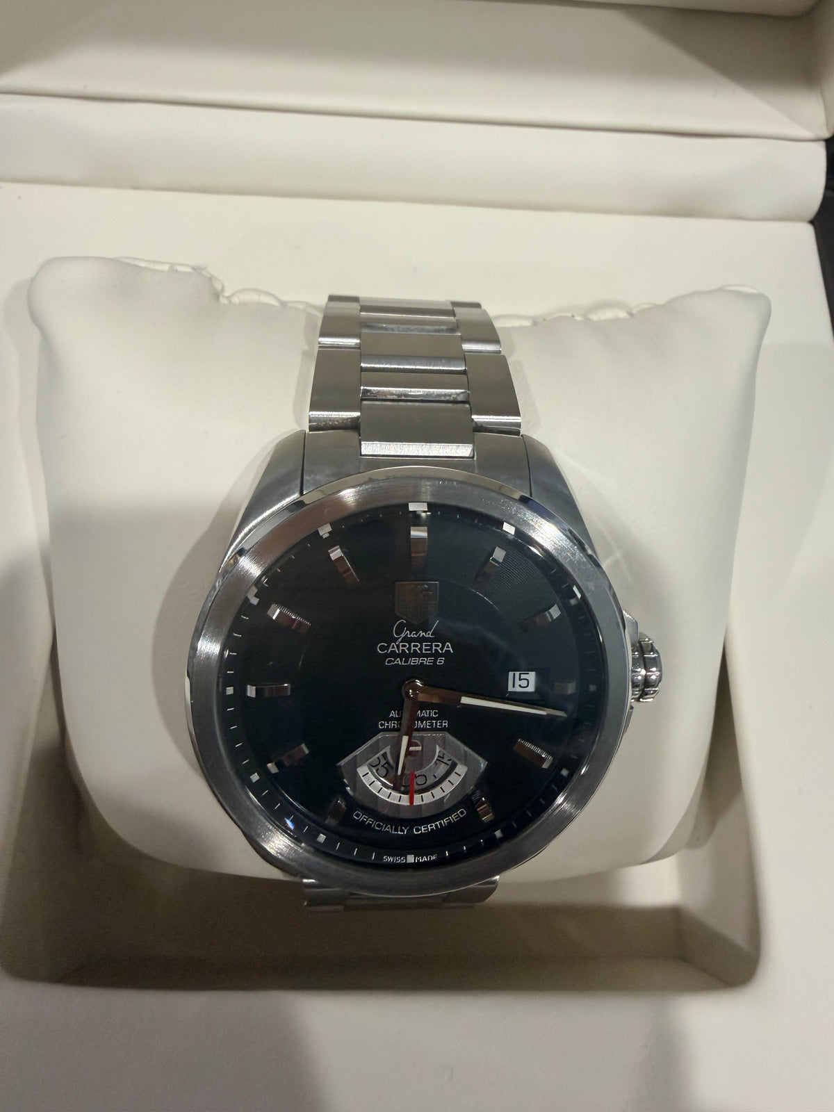 TAG Heuer Grand Carrera Calibre 6 RS Automatic Black Dial Watch – Ref. WAV511A.BA0900 - Pre-owned