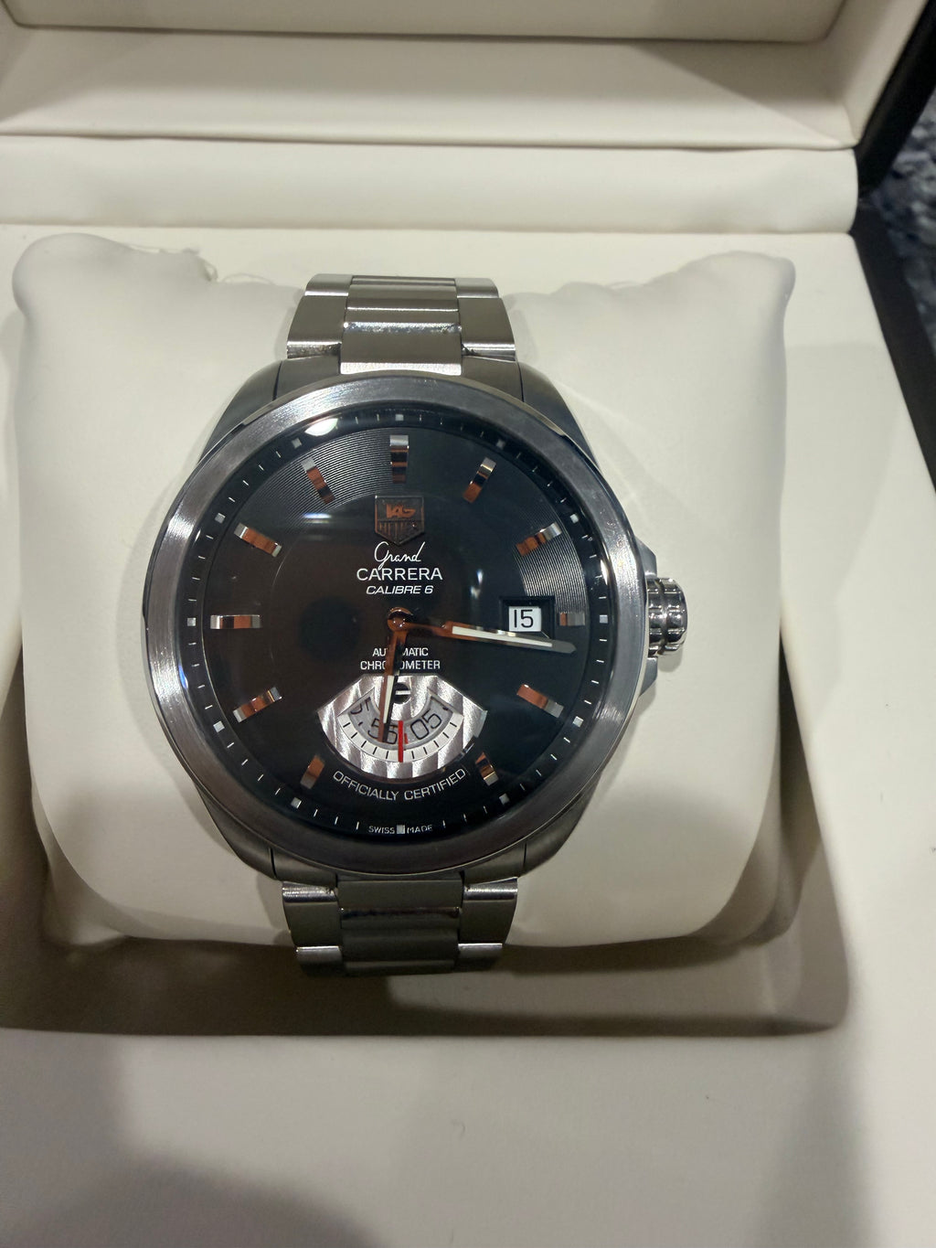 TAG Heuer Grand Carrera Calibre 6 RS Automatic Black Dial Watch – Ref. WAV511A.BA0900 - Pre-owned