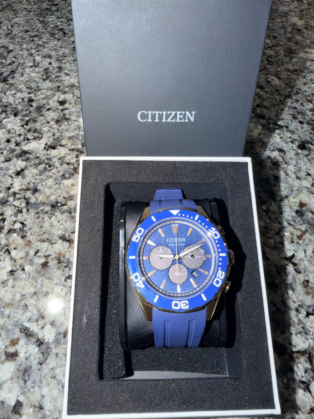 CITIZEN Endeavor Eco-Drive Chronograph 43mm Blue Dial - CA4733-00L - New