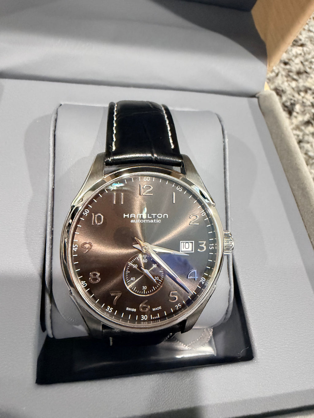 Hamilton Jazzmaster Maestro Small Second Automatic 40mm Brown Sunburst Dial Watch – Ref. H42515785 - Pre-owned