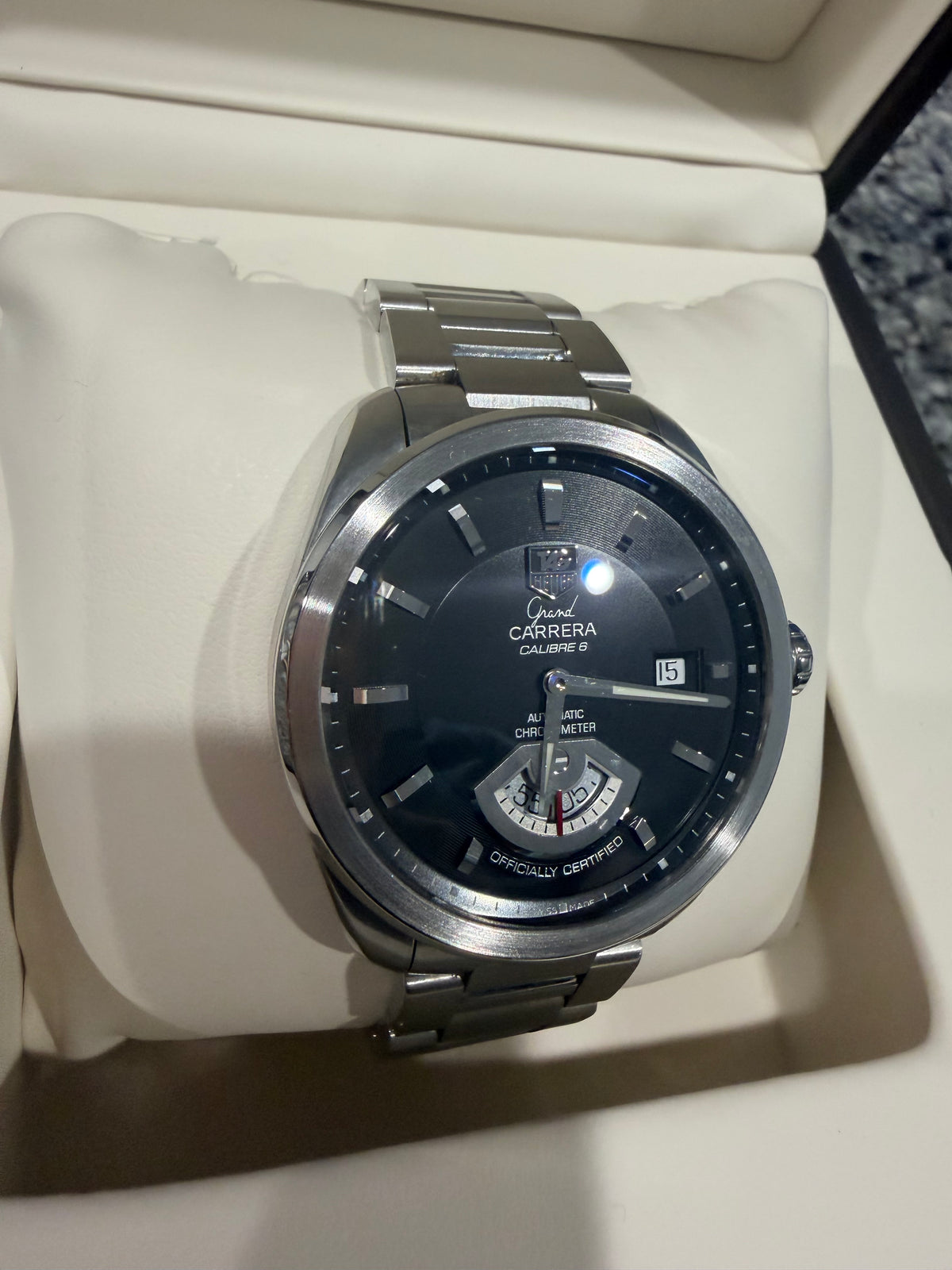 TAG Heuer Grand Carrera Calibre 6 RS Automatic Black Dial Watch – Ref. WAV511A.BA0900 - Pre-owned