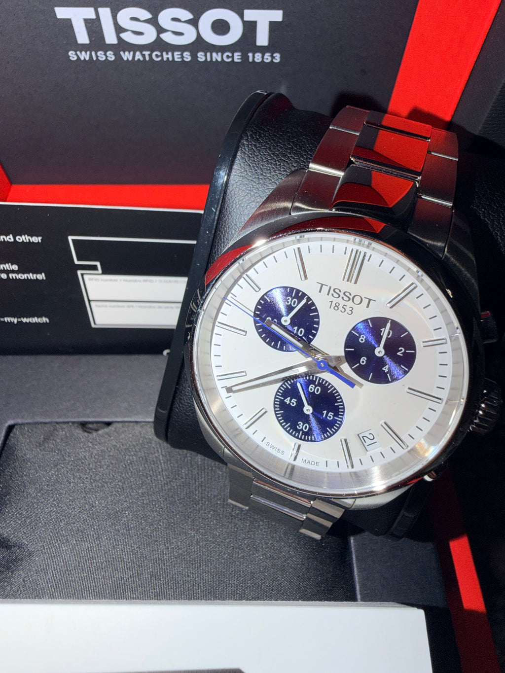 TISSOT PR 100 Chronograph White Dial Stainless Steel - T150.417.11.041.00 New