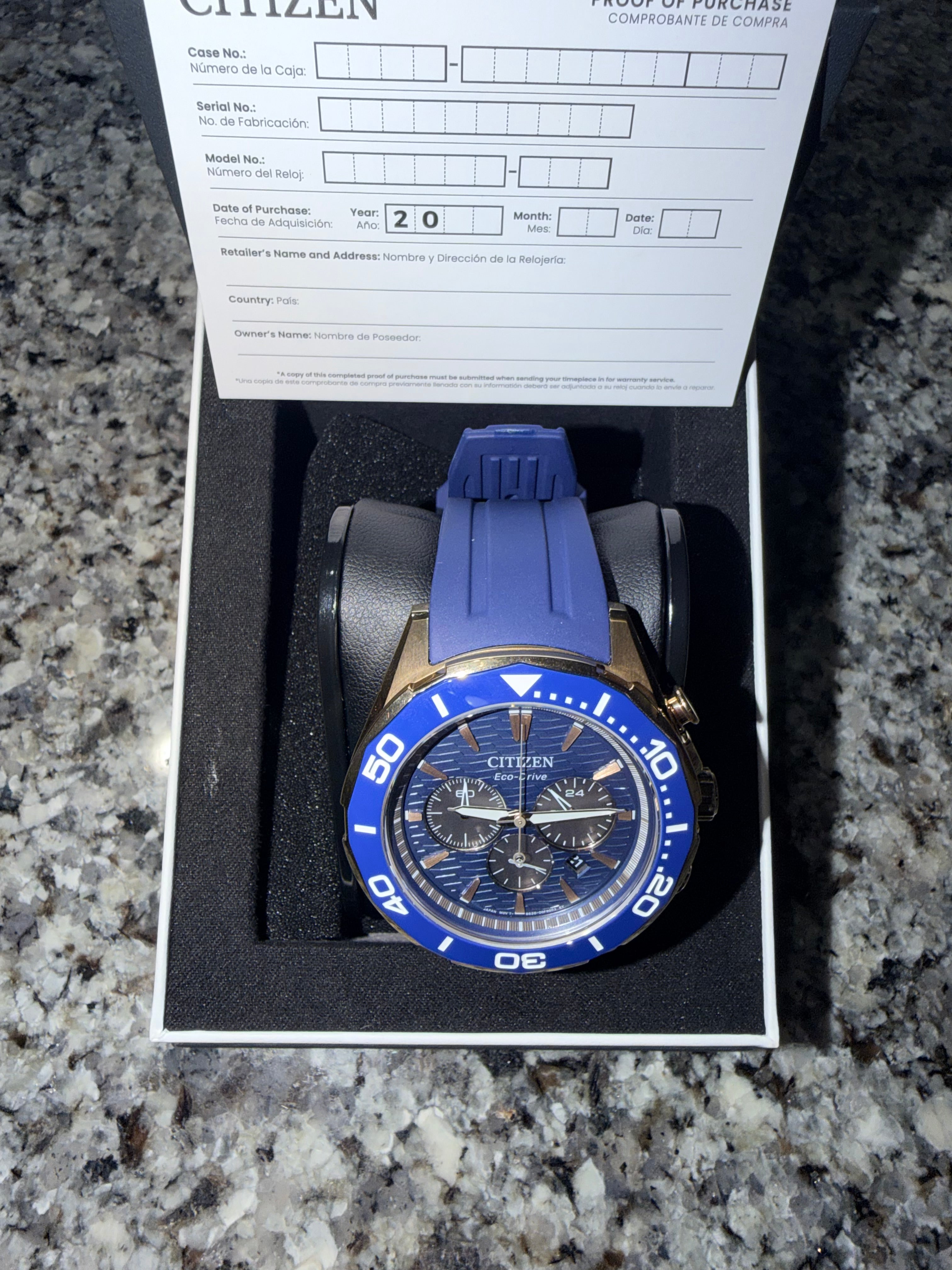 CITIZEN Endeavor Eco-Drive Chronograph 43mm Blue Dial - CA4733-00L - New