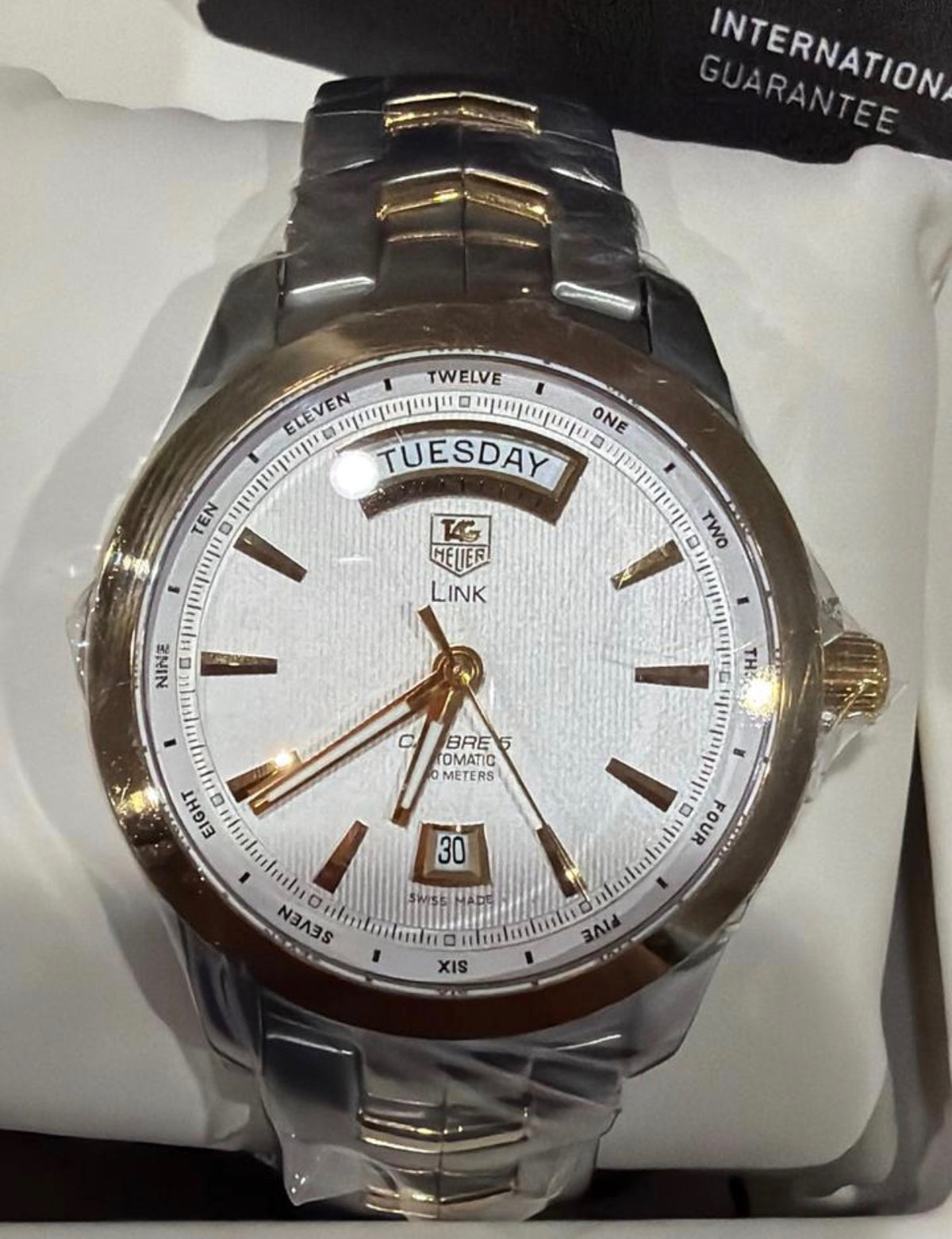 TAG Heuer Link Calibre 5 Automatic Day-Date Two-Tone Ref. WJF2050.BB0593 - New