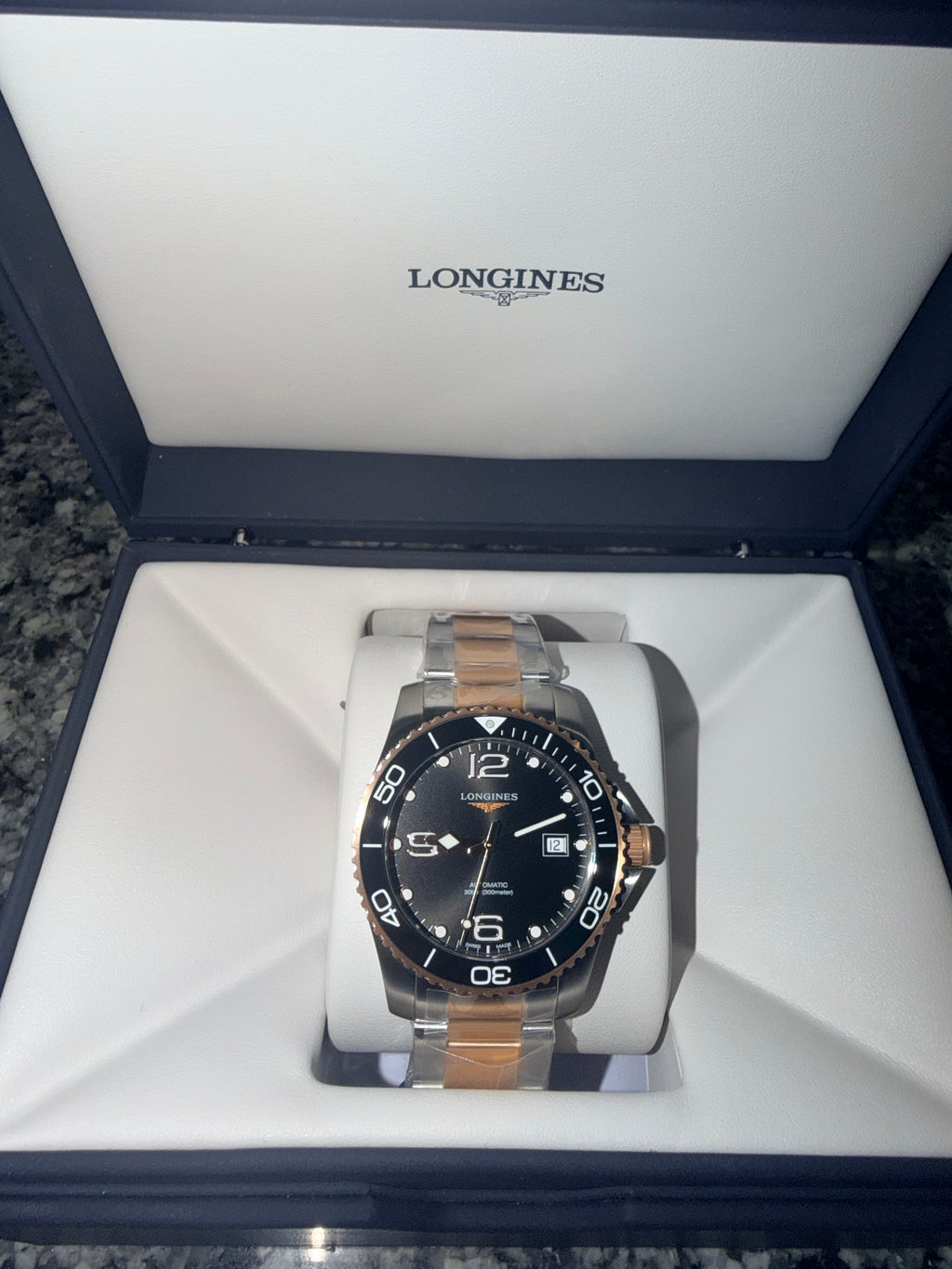 LONGINES HydroConquest Automatic 41mm Black Dial Two-Tone - L3.781.3.58.7 - New