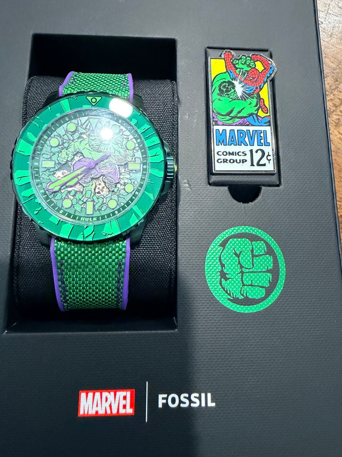 Fossil x Marvel The Incredible Hulk Limited Edition Automatic Watch - LE1246SET – New