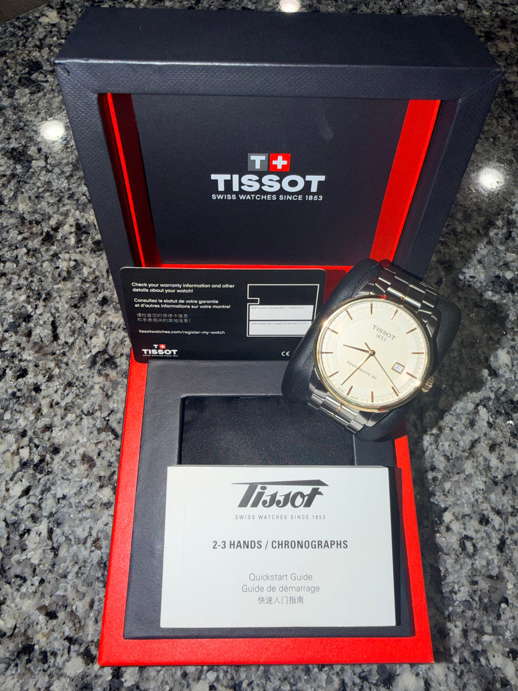 TISSOT Luxury Powermatic 80 Automatic 41mm Silver Dial Two-Tone - T086.407.22.261.00 - New