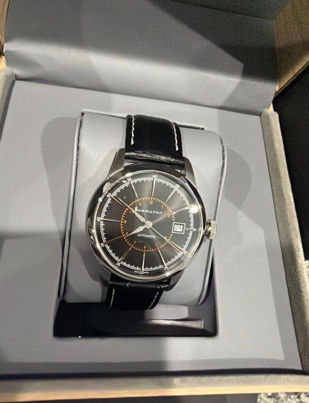 Hamilton American Classic RailRoad Auto 40mm Black Dial H40555731 - New