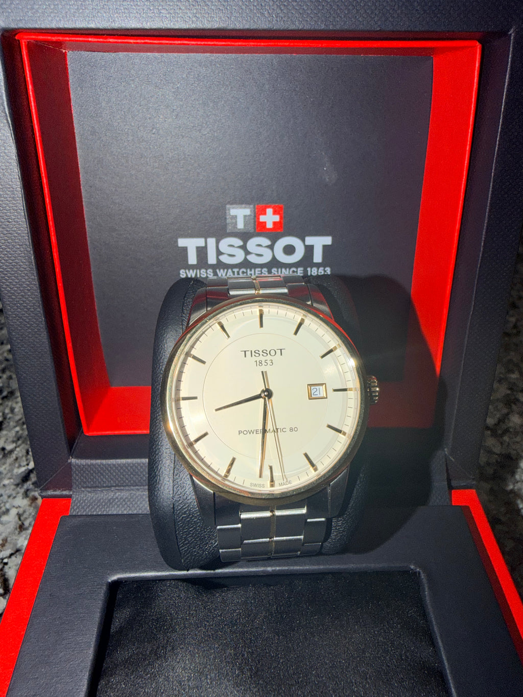 TISSOT Luxury Powermatic 80 Automatic 41mm Silver Dial Two-Tone - T086.407.22.261.00 - New