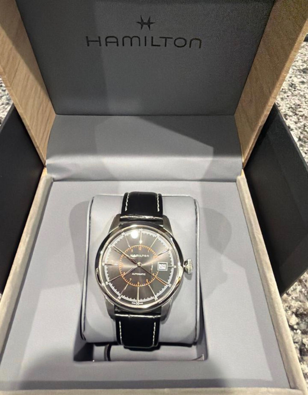 Hamilton American Classic RailRoad Auto 40mm Black Dial H40555731 - New
