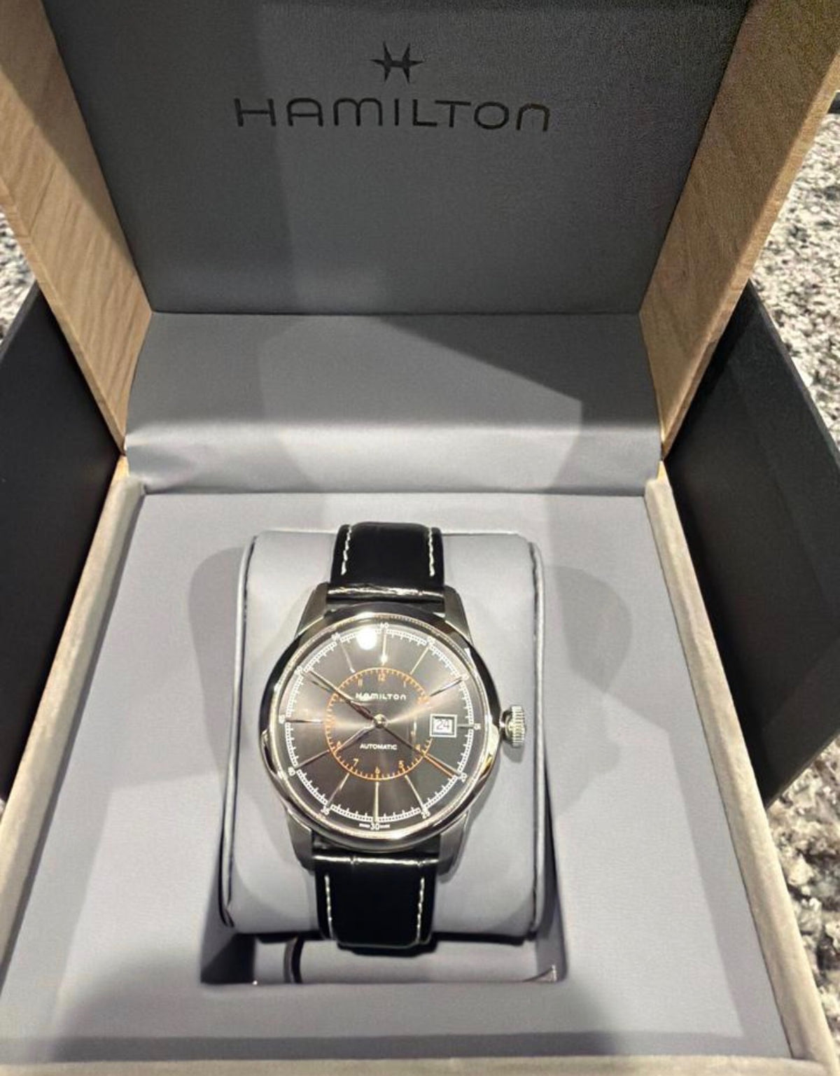 Hamilton American Classic RailRoad Auto 40mm Black Dial H40555731 - New