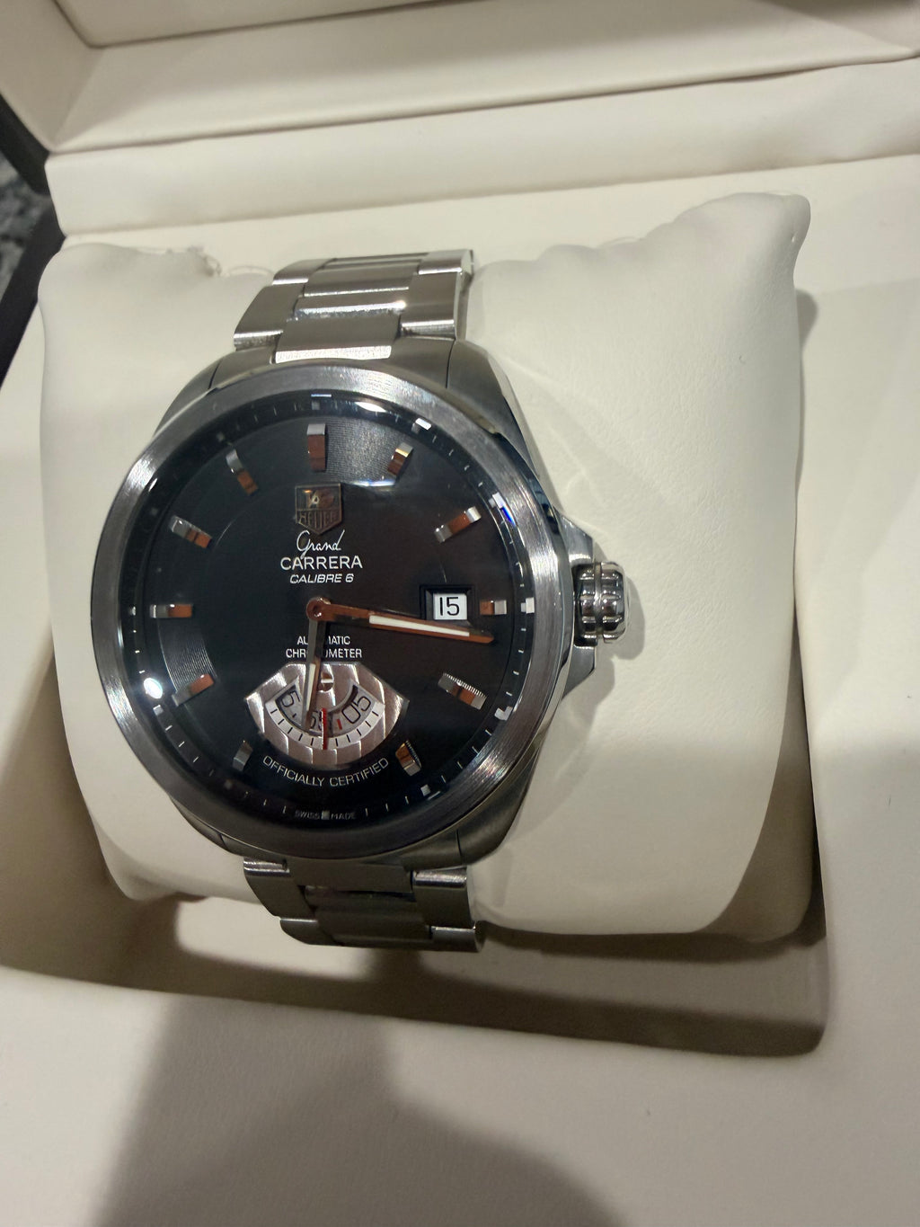 TAG Heuer Grand Carrera Calibre 6 RS Automatic Black Dial Watch – Ref. WAV511A.BA0900 - Pre-owned