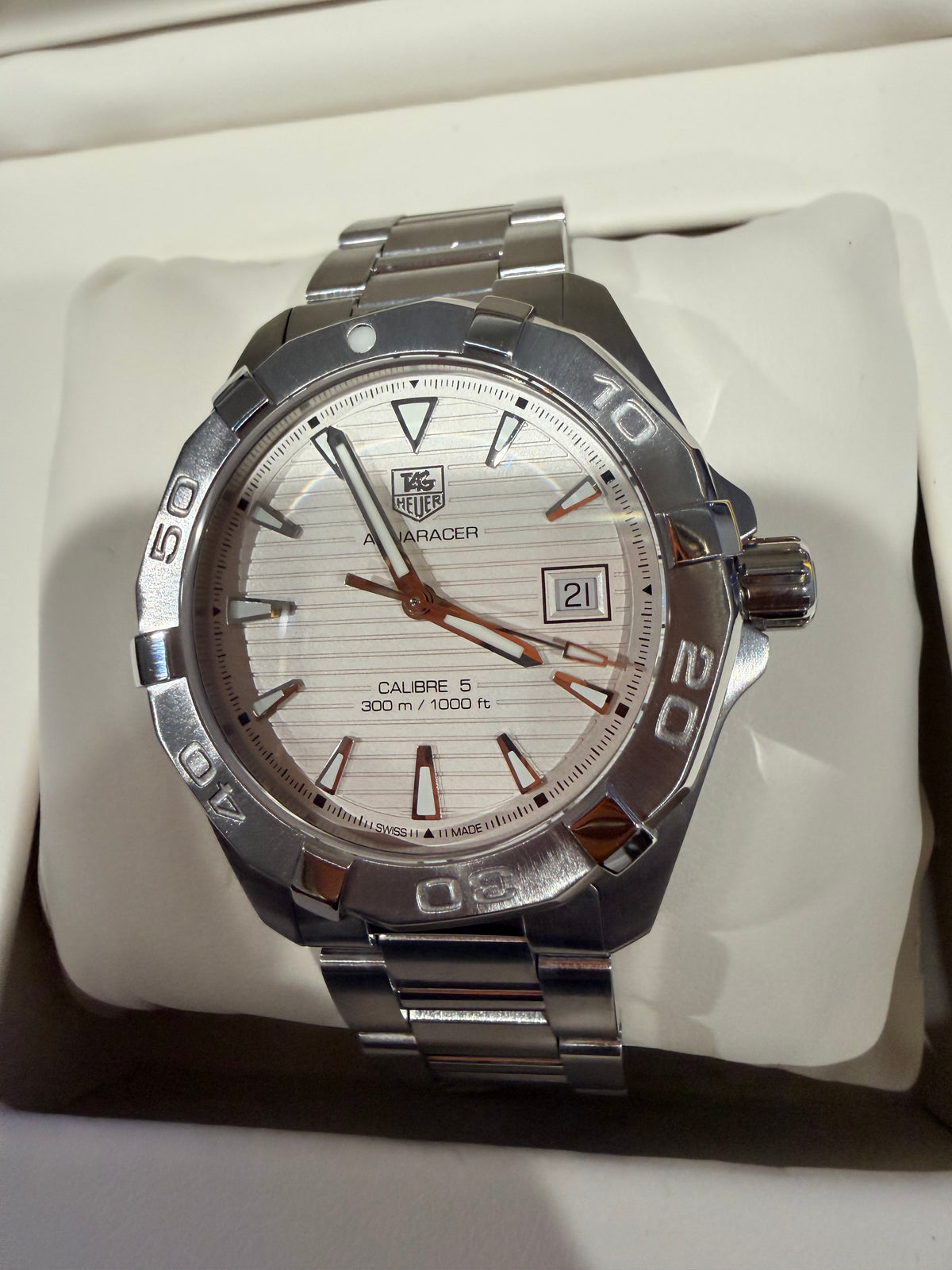 TAG Heuer Aquaracer 300M Calibre 5 Automatic Silver Dial WAY2111.BA0910