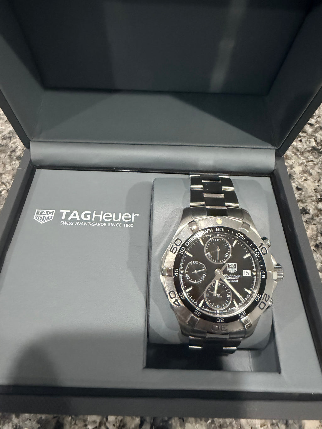 TAG Heuer Aquaracer Calibre 16 Automatic Chronograph Black Dial 41mm – Ref. CAF2110.BA0809 - Pre-owned
