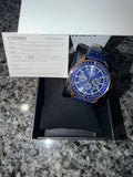 Citizen Eco-Drive Chronograph Blue Dial Rose Gold-Tone Watch - CA4503-00L  - New