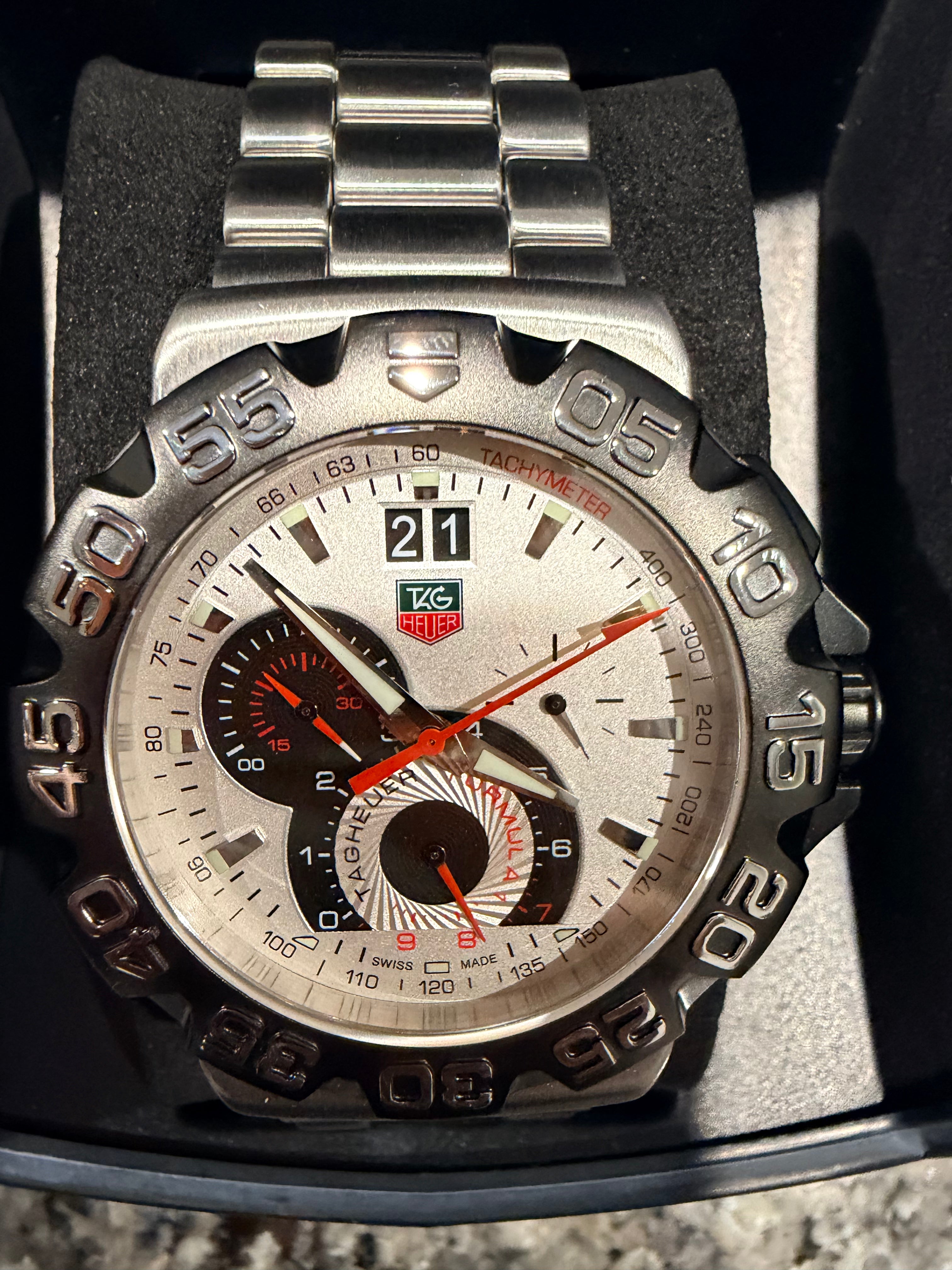 TAG Heuer Formula 1 Chronograph Black Dial Stainless Steel Men's Watch – Ref. CAH111A.BA0850 - Pre-owned